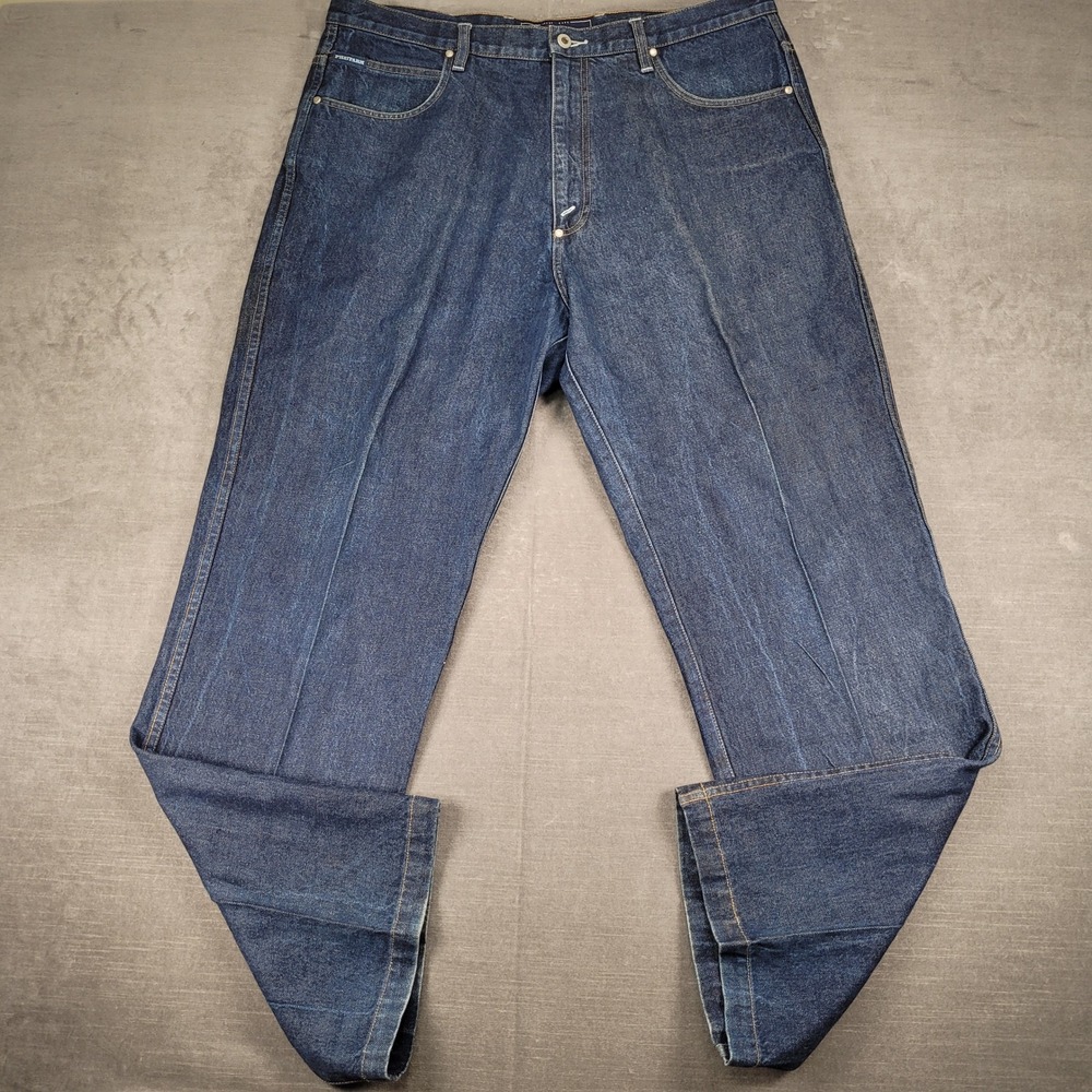 Phat Farm‎ Y2K Baggy Denim Jeans Classic Fit Dark Wash Mens 38 x 33